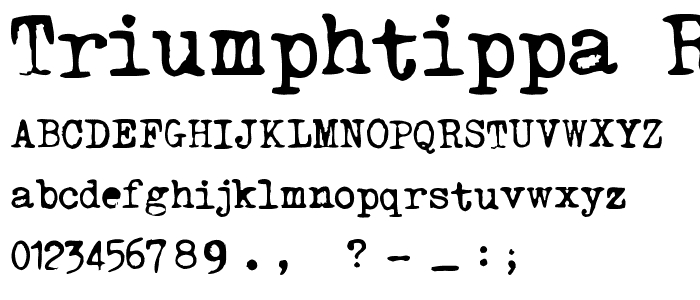 TriumphTippa regular font